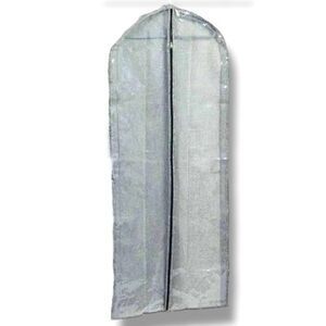 54”x24” Essentials Silver Grey Garment Bag - Dress Storage Bag or Travel Bag NWT